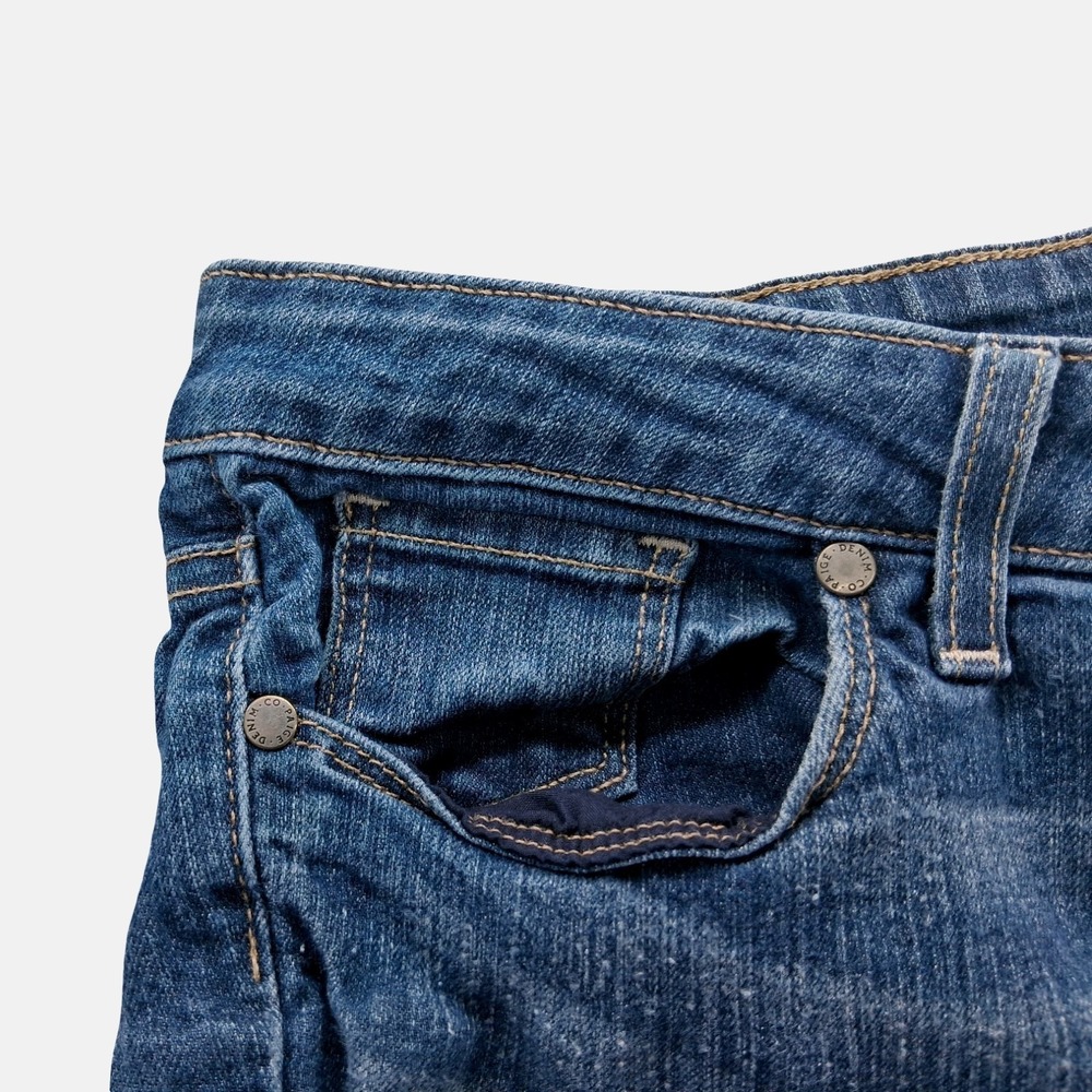Paige Kylie Crop Jeans Womens 32 Blue Mid Rise Cropped Stretch Denim Pants - Picture 3 of 9